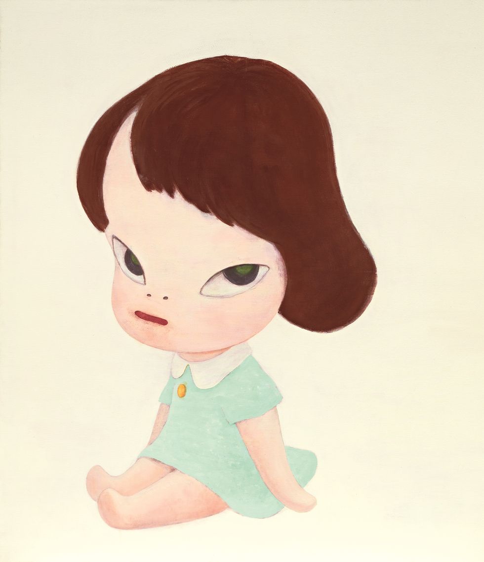 奈良美智，《溫室女孩》，1995。