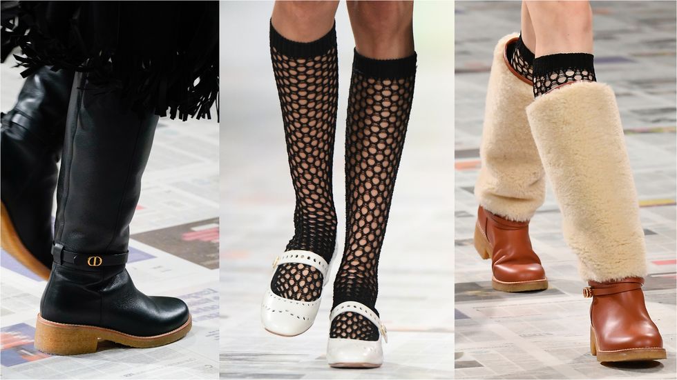 Footwear, Shoe, Boot, Brown, Leg, Fashion, Human leg, Calf, Ankle, Sock, 