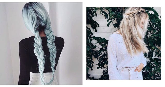 Hair, Hairstyle, Blond, Hair coloring, Long hair, Beauty, Neck, Scarf, Hair accessory, Black hair, 