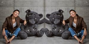 Stuffed toy, Teddy bear, Sitting, 
