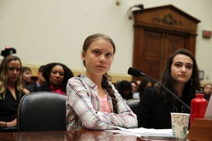 climate activist greta thunberg visits capitol hill to speak to lawmakers