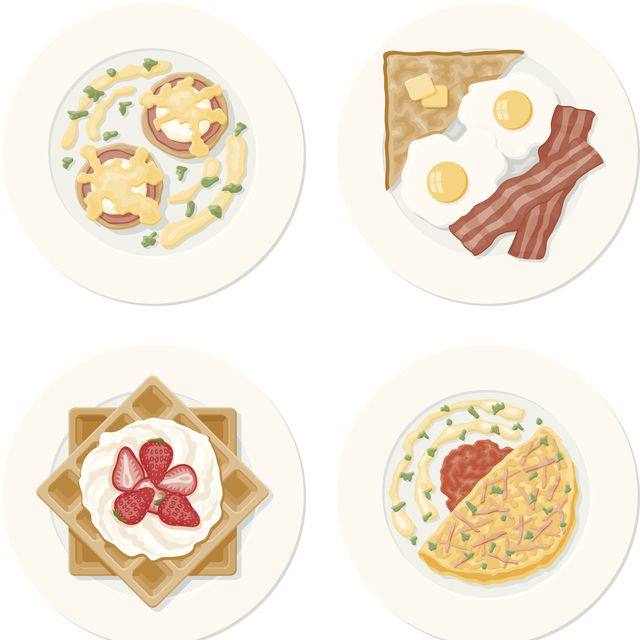 Four Breakfast Plates