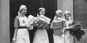 nurses with parcels