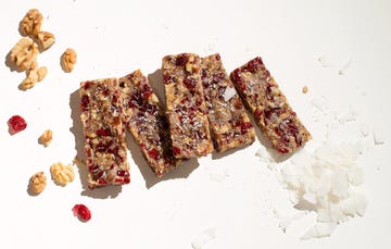 Four ingredient cranberry walnut bars