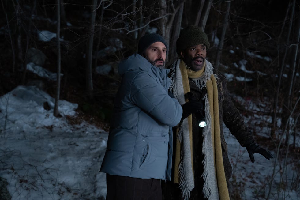 Las cuatro estaciones. (De izq. a der.) Marco Calvani como Claude y Colman Domingo como Danny en el episodio 108 de Las cuatro estaciones. Crédito: Jon Pack/Netflix © 2024