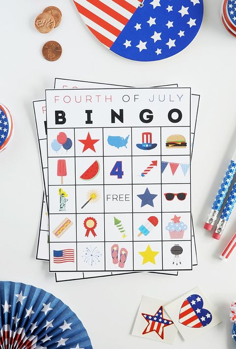 fourth of july printable bingo sheet