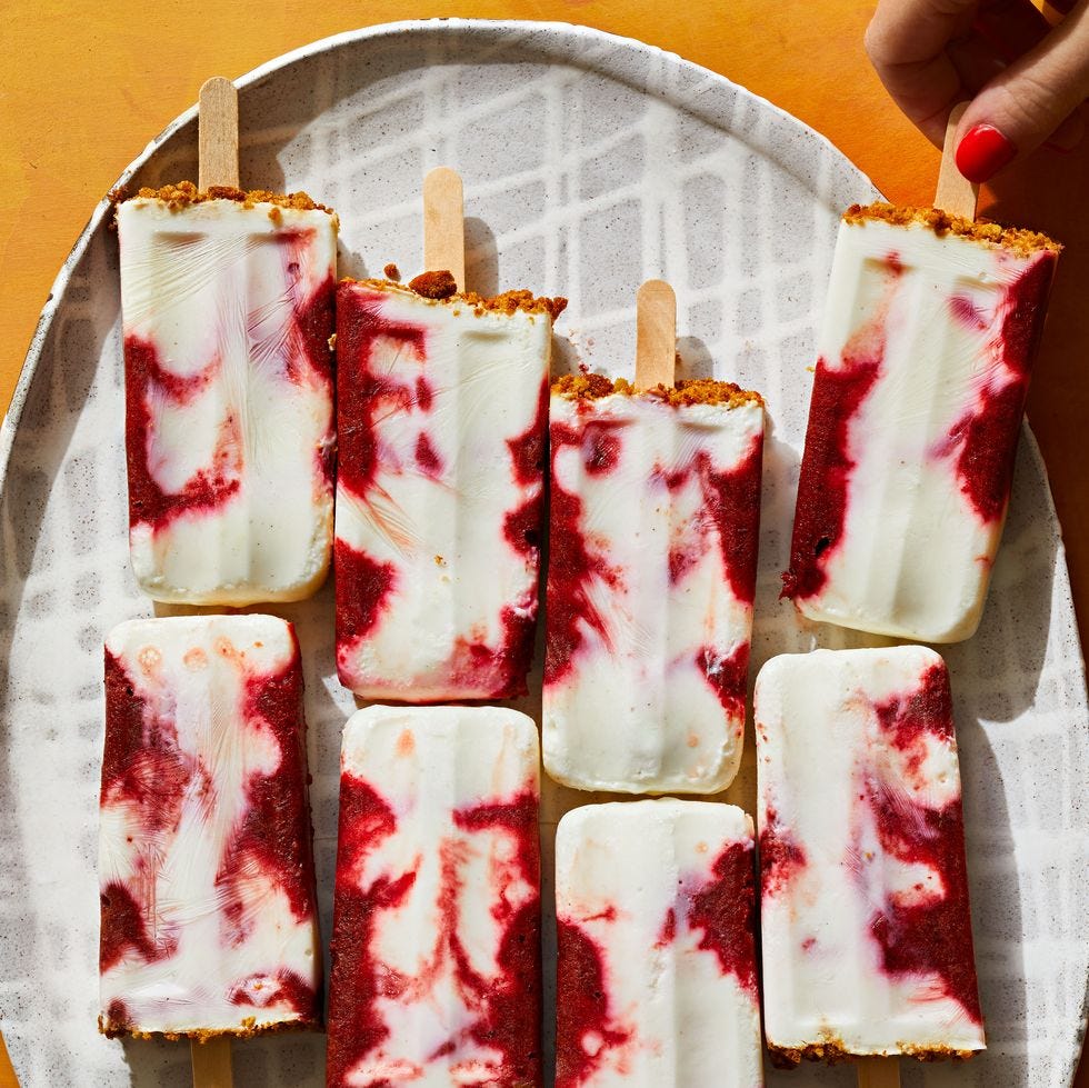 fourth of july food cherry fro yo pops