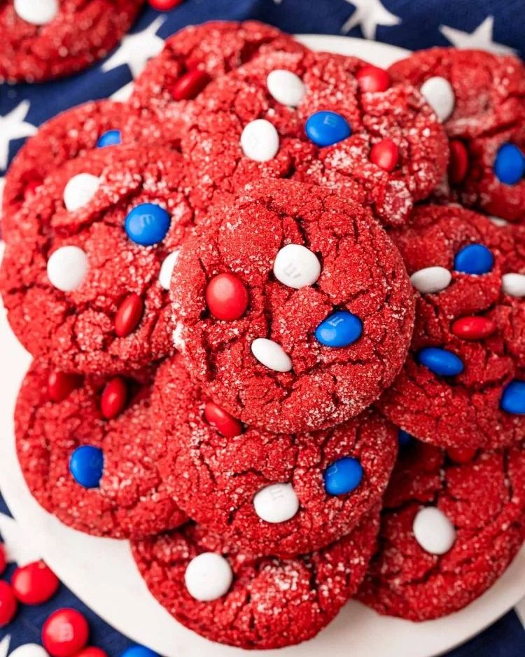 fourth of july cookies 4th of july cake mix cookies