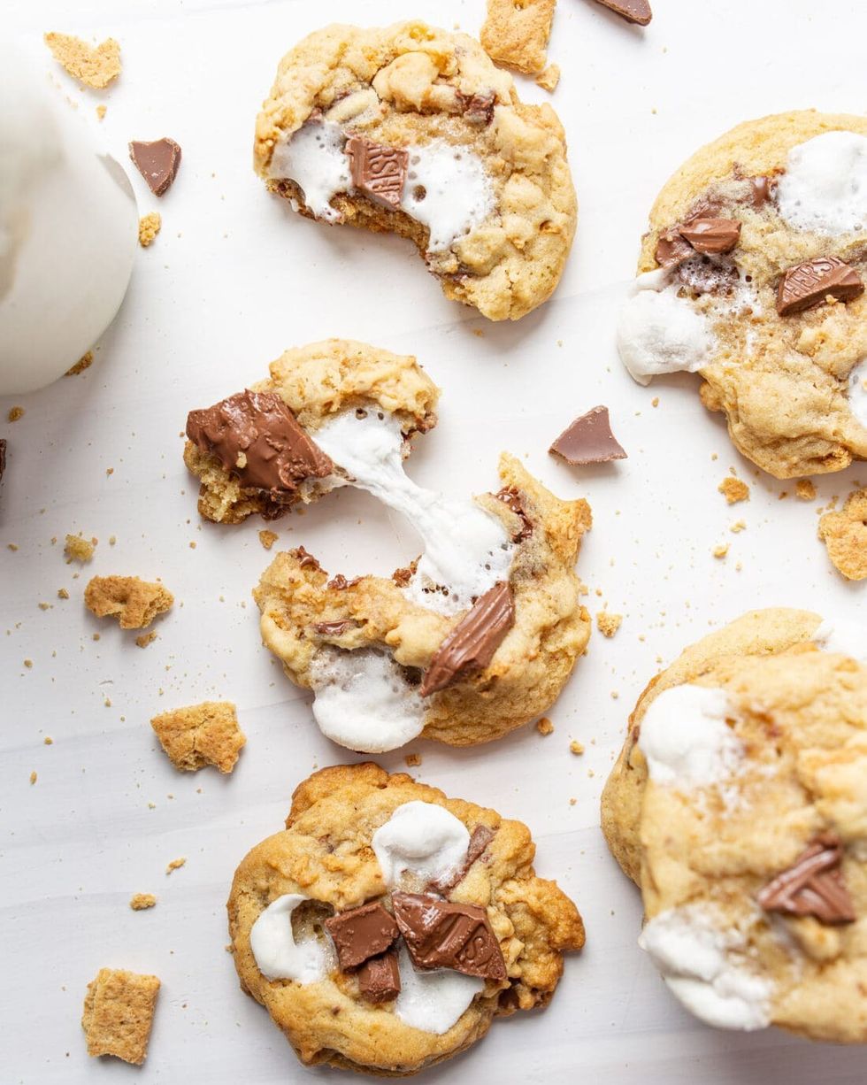fourth of july cookies smores cookies