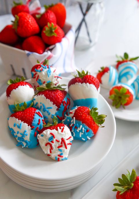 fourth of july desserts red white blue strawberries