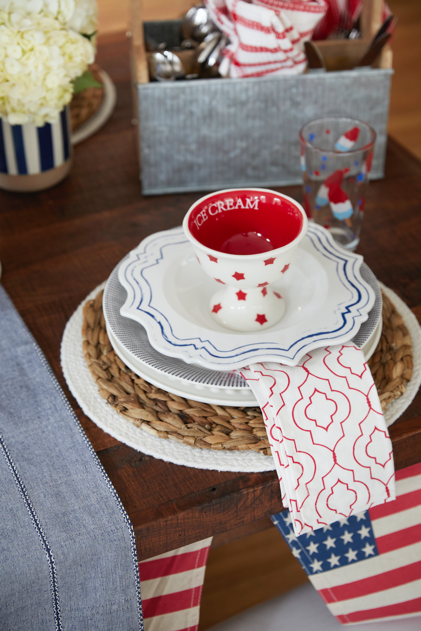 Fourth of July Entertaining Ideas - HomeGoods 7-Layer Place Setting