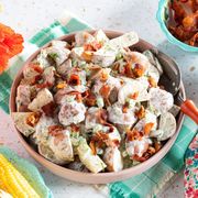 red potato salad with bacon