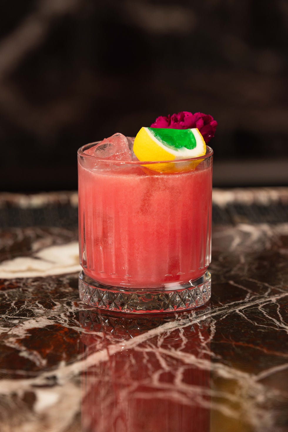 one eyed jacks tequila blanco, mezcal, chareau aloe liqueur, house horchata, prickly pear, maple, lemon, angostura bitters four walls at the joseph nashville