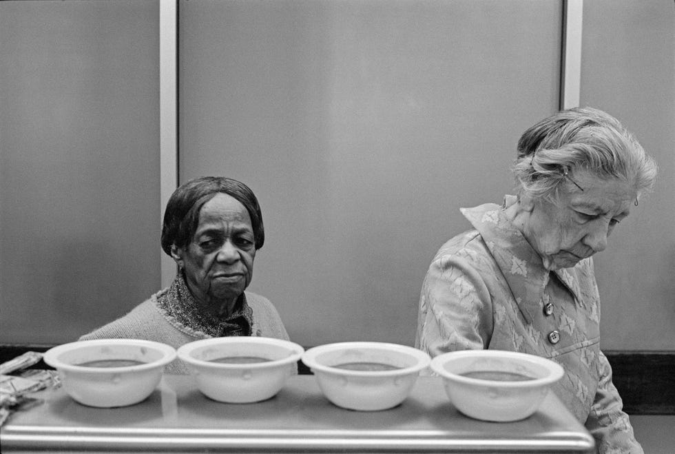 Martine Franck, donne anziane, bianco e nero