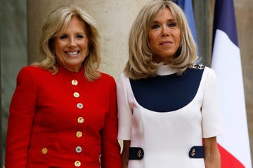 brigitte macron jill biden look matchy