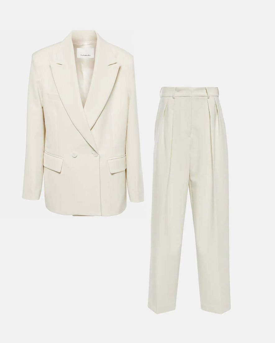 Iris Ivory Crepe Bridal Tuxedo Trousers  Trousers  Clothing  Collections   LKBennett London