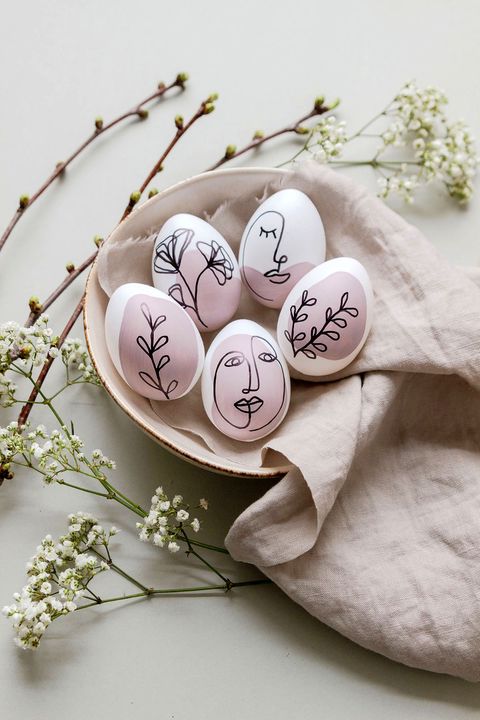 line art eggs