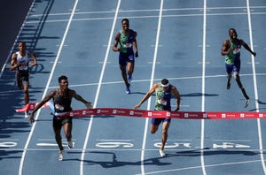 Fred Kerley y Michael Norman en los 400m lisos