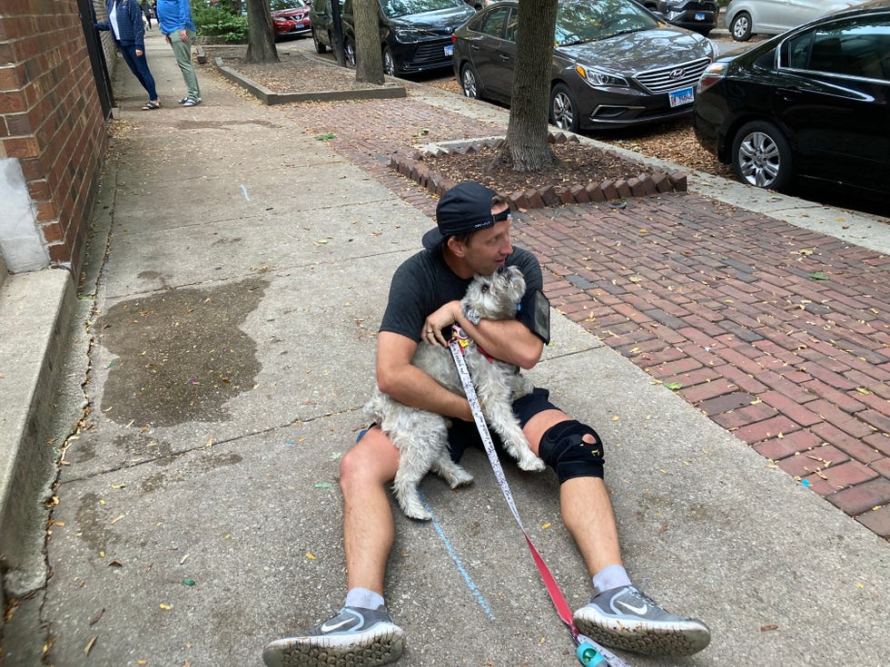 matt brusich and his dog, fred