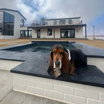 fred at ree drummond's hot tub