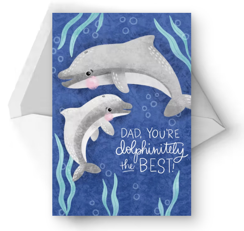 Let's Go Dolphins Greeting Card