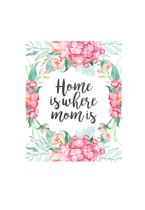 free printable mothers day cards card reading home is where mom is
