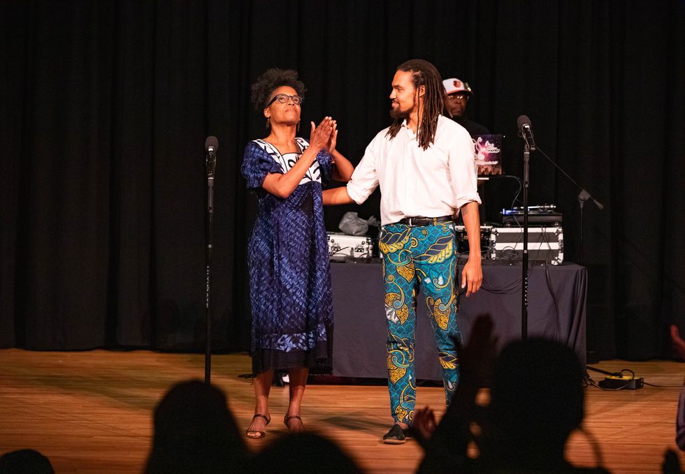 nnenna and pierce freelon on stage