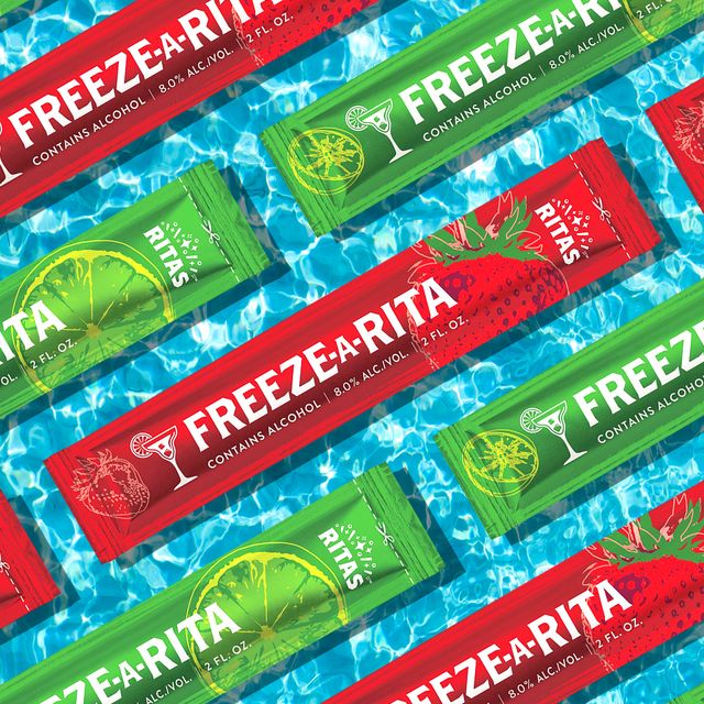 freeze-a-rita ice pops with pool water