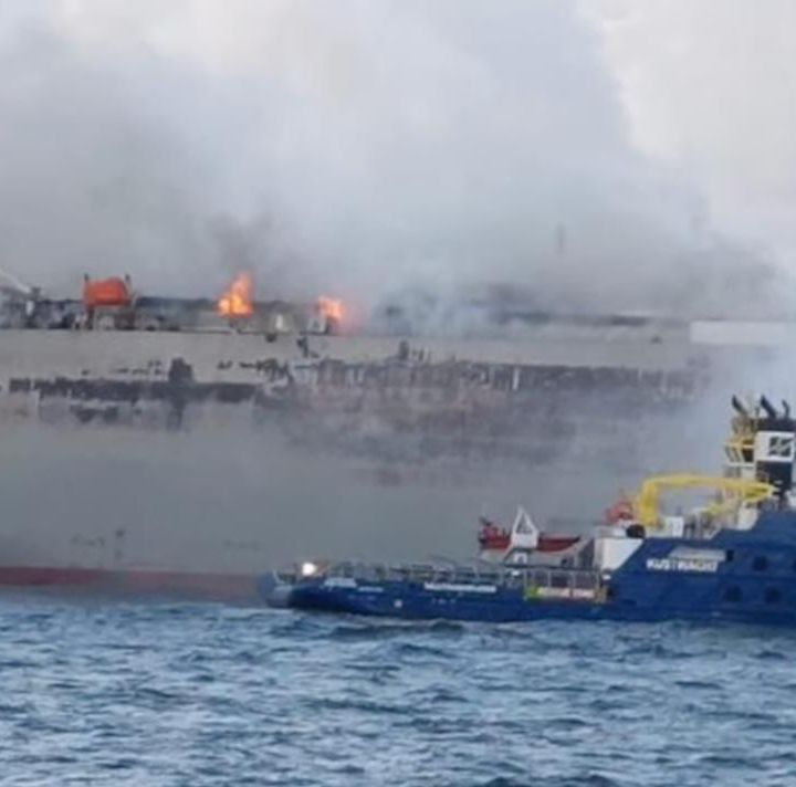 Another Car-Carrying Cargo Ship Catches Fire at Sea