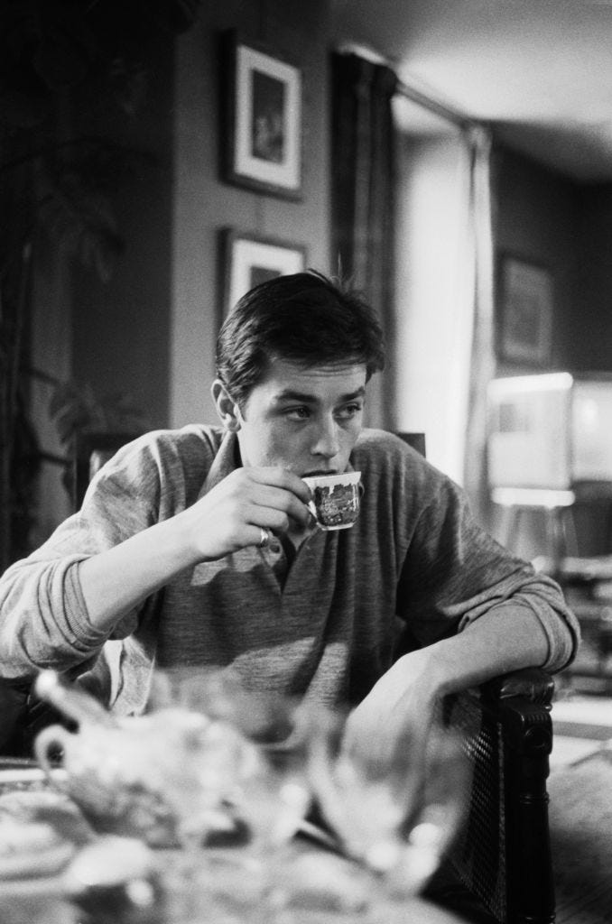 Alain Delon was rightly called the male Brigitte Bardot