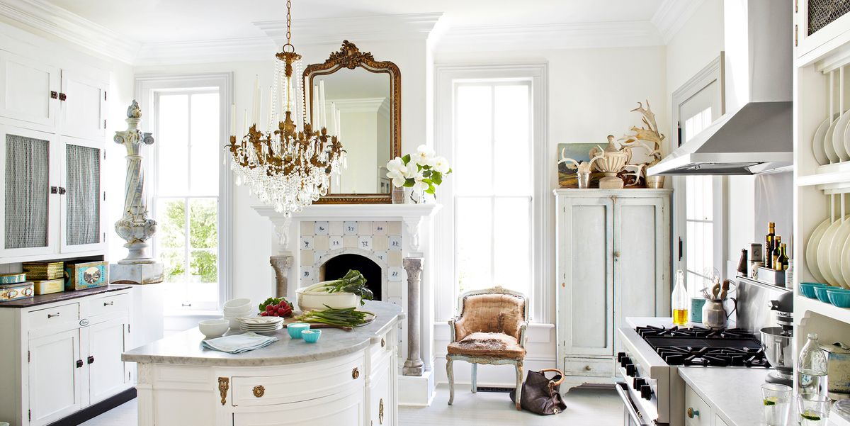 white french country style kitchen