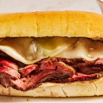 french dip sandwich served with au jus