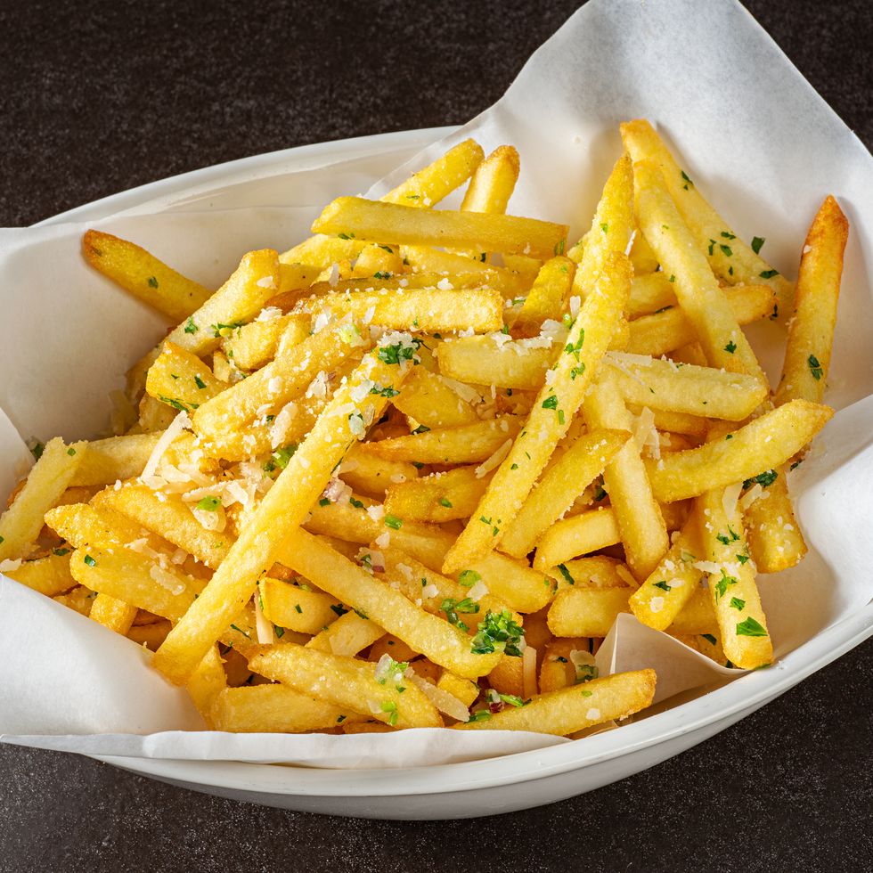 french fries with truffle oil and parmesan cheese