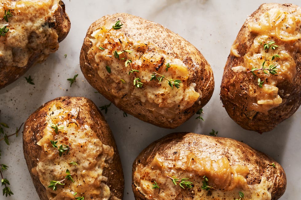 french onion baked potatoes