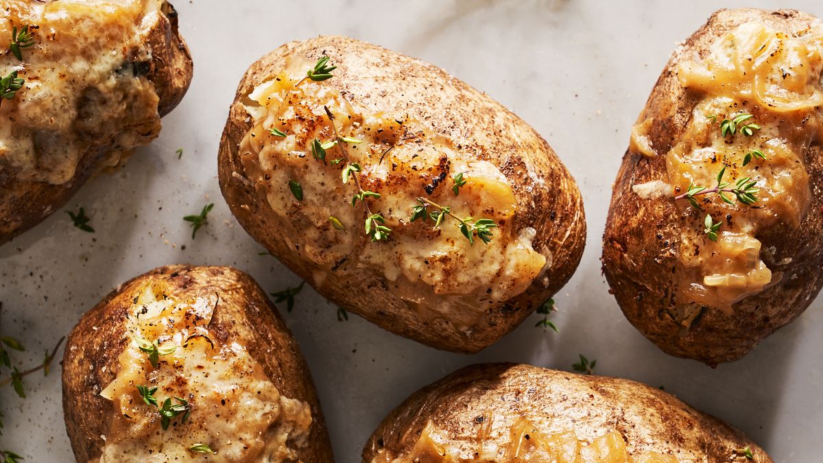 French Onion Baked Potatoes - How to Make French Onion Baked Potatoes