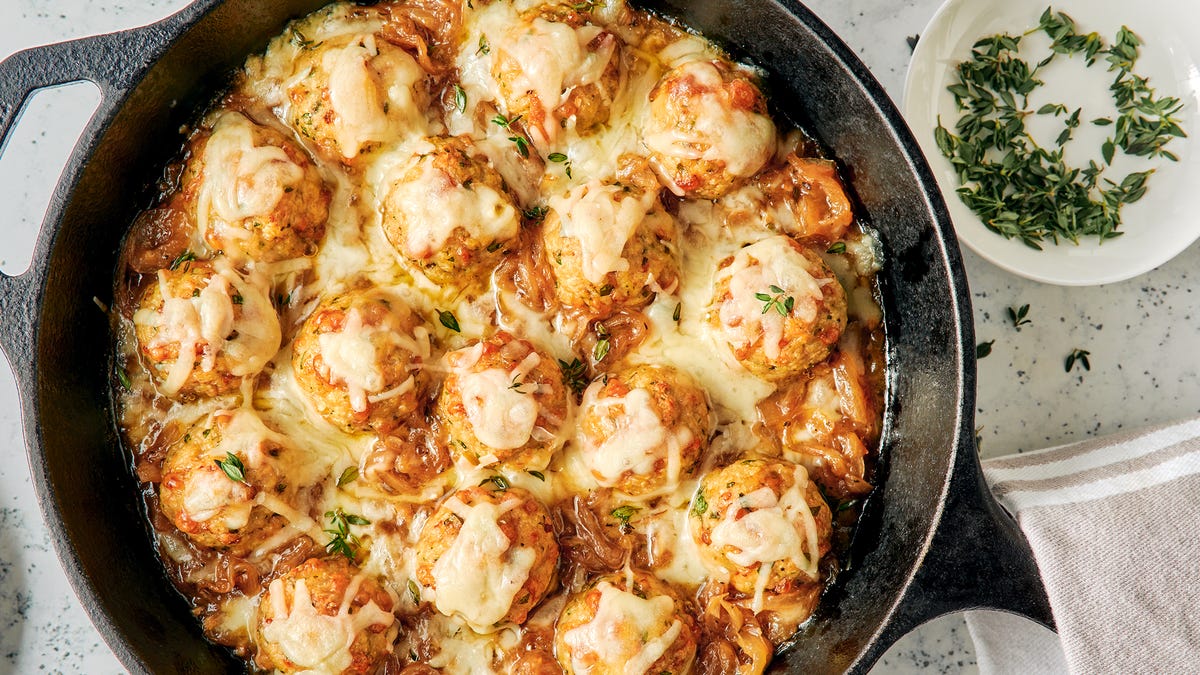 preview for These Chicken Meatballs Have Everything You Love About French Onion Soup