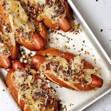 french onion hot dogs