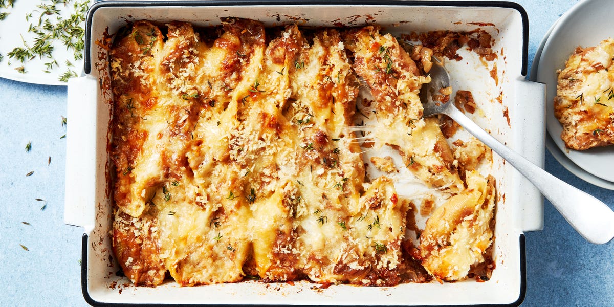 preview for French Onion Stuffed Shells Have Layers Of Caramelized Flavor