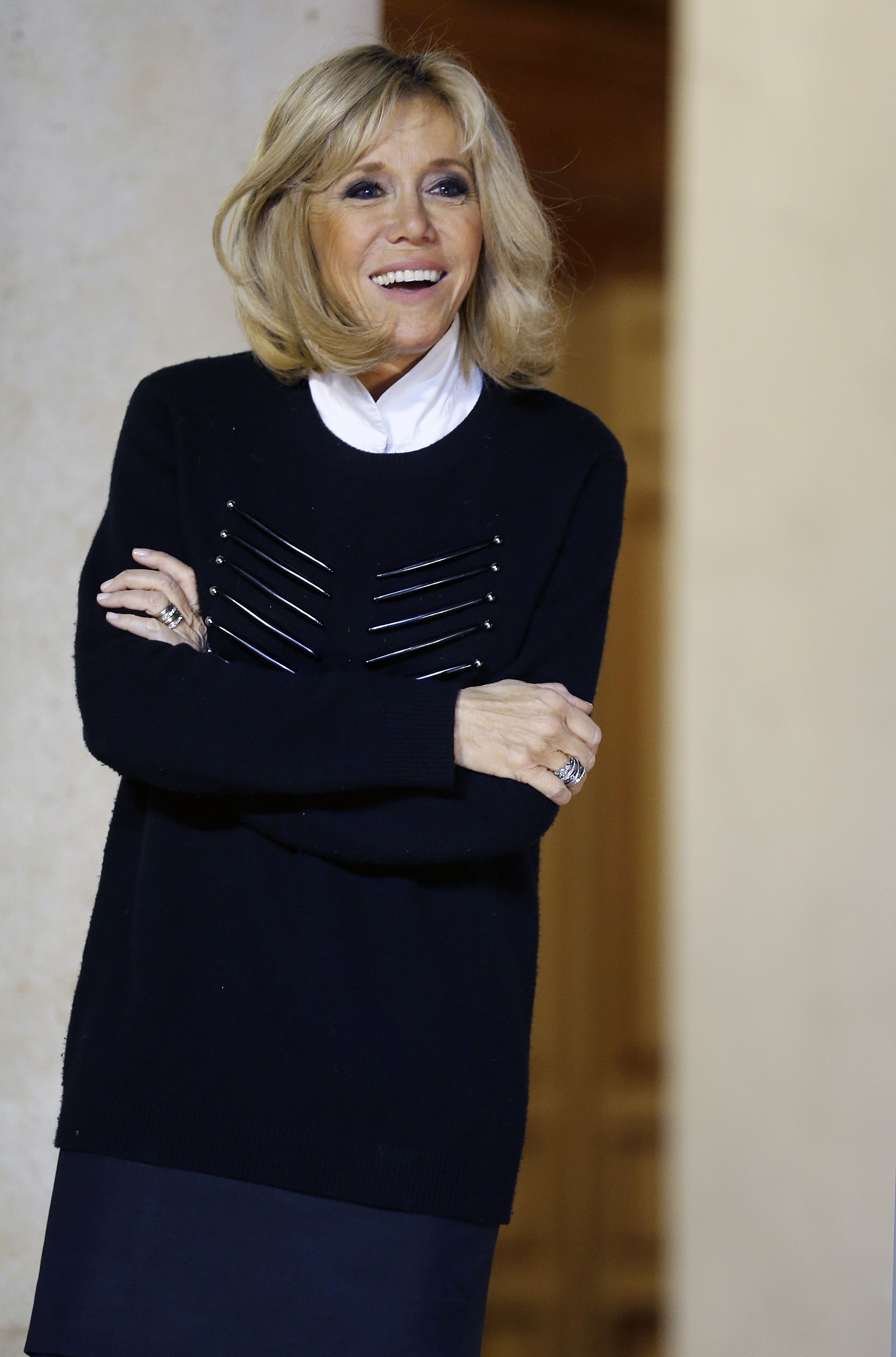 Brigitte Macron Waves the Flag for French Fashion on an Offiicial Visit to  Greece