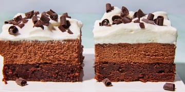brownies topped with french silk pie