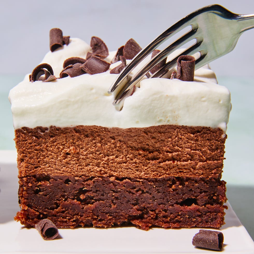 brownies topped with french silk pie
