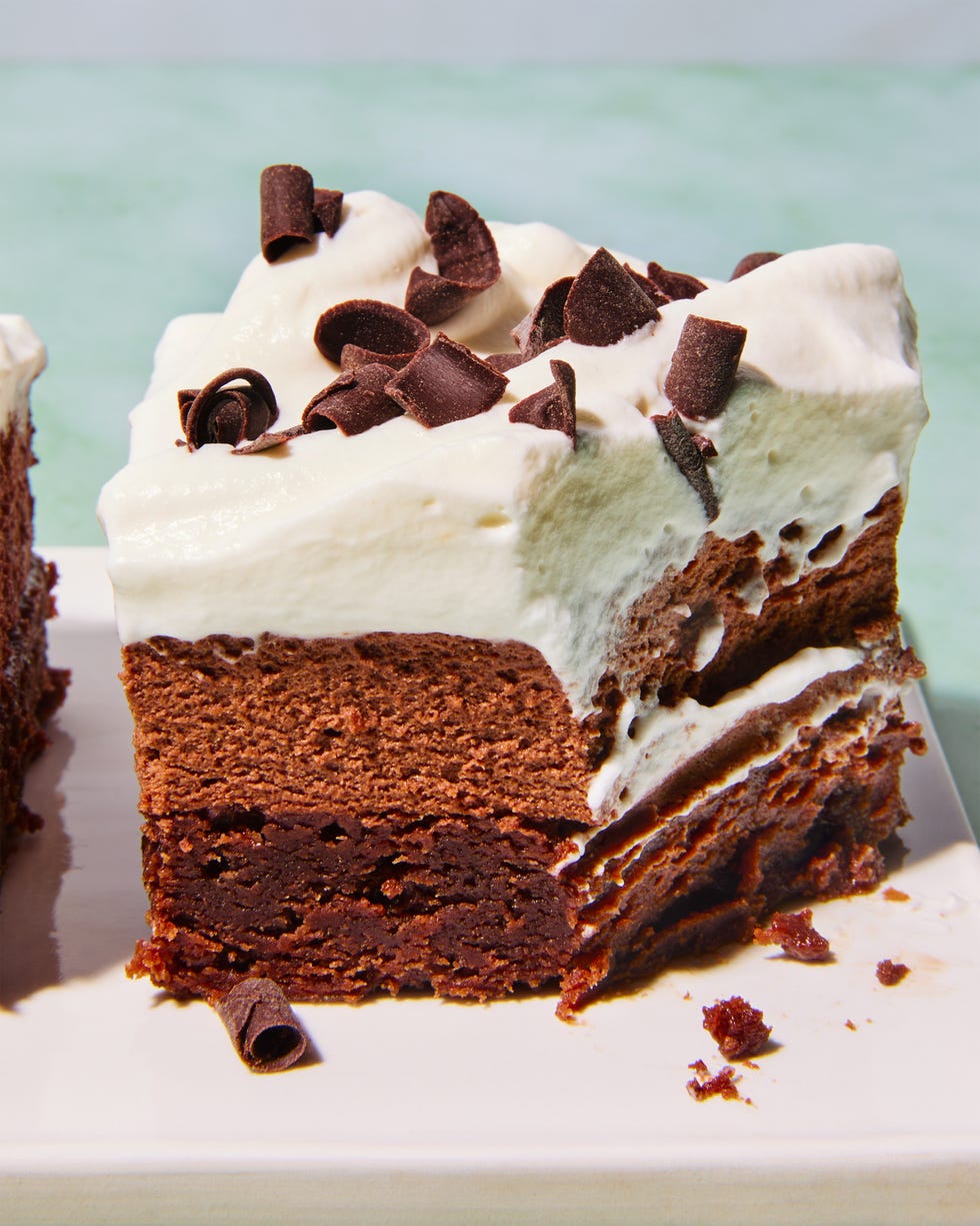 brownies topped with french silk pie