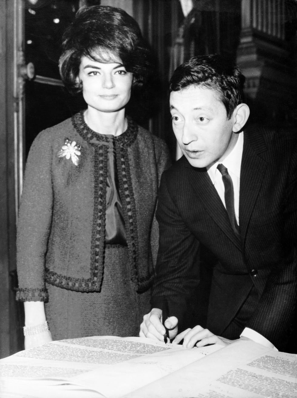 wedding of serge gainsbourg with francoise pancrazzi