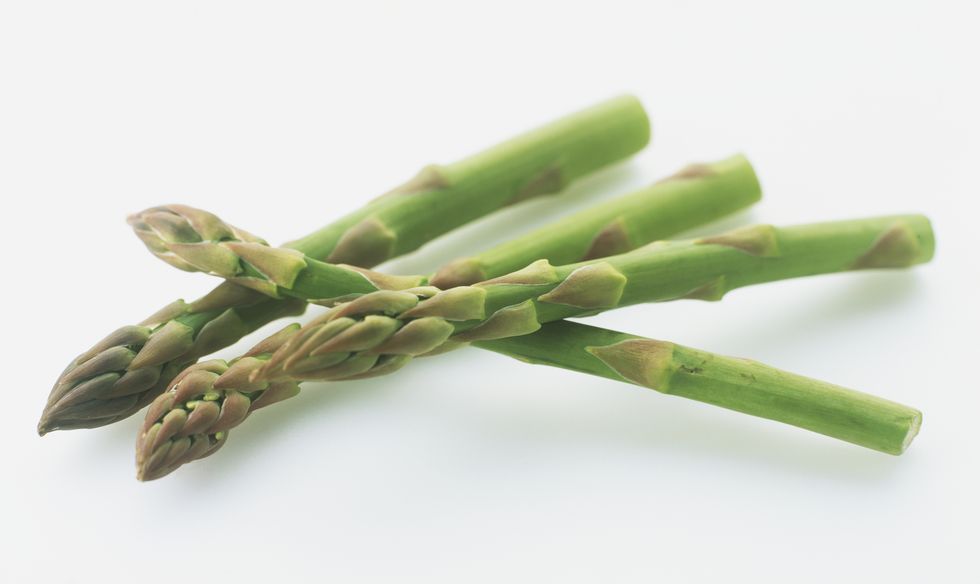 Fresh asparagus spears, close up