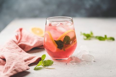 new years resolutions   fresh citrus cocktail or ice tea