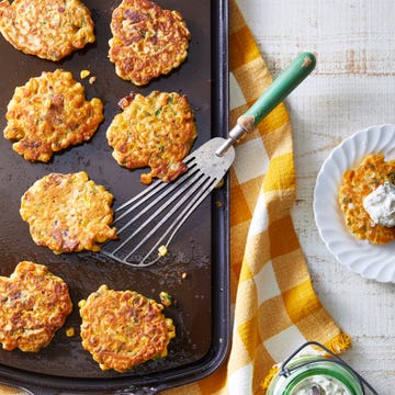 fresh corn and bacon fritters