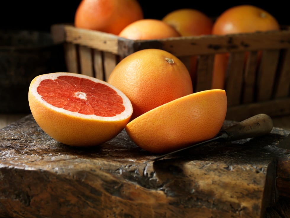 Fresh organic fruit, red grapefruit