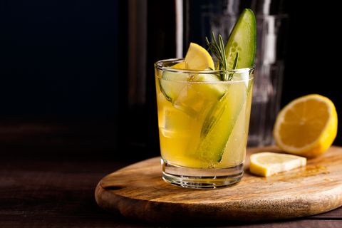 summer drinks ginger cucumber lemonade