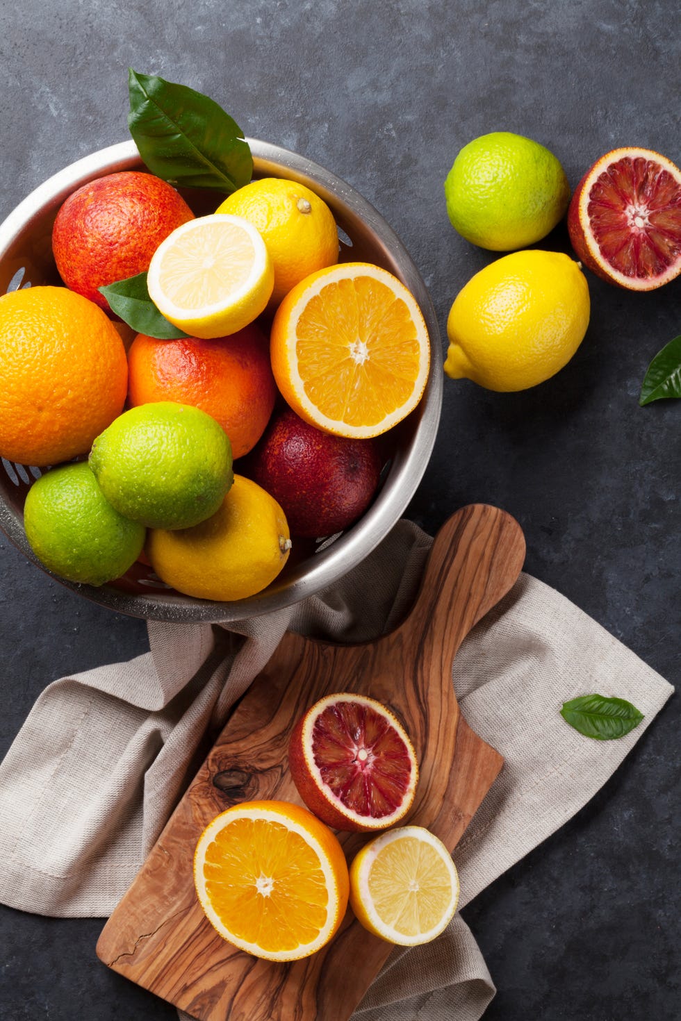 Fresh ripe citruses. Lemons, limes and oranges