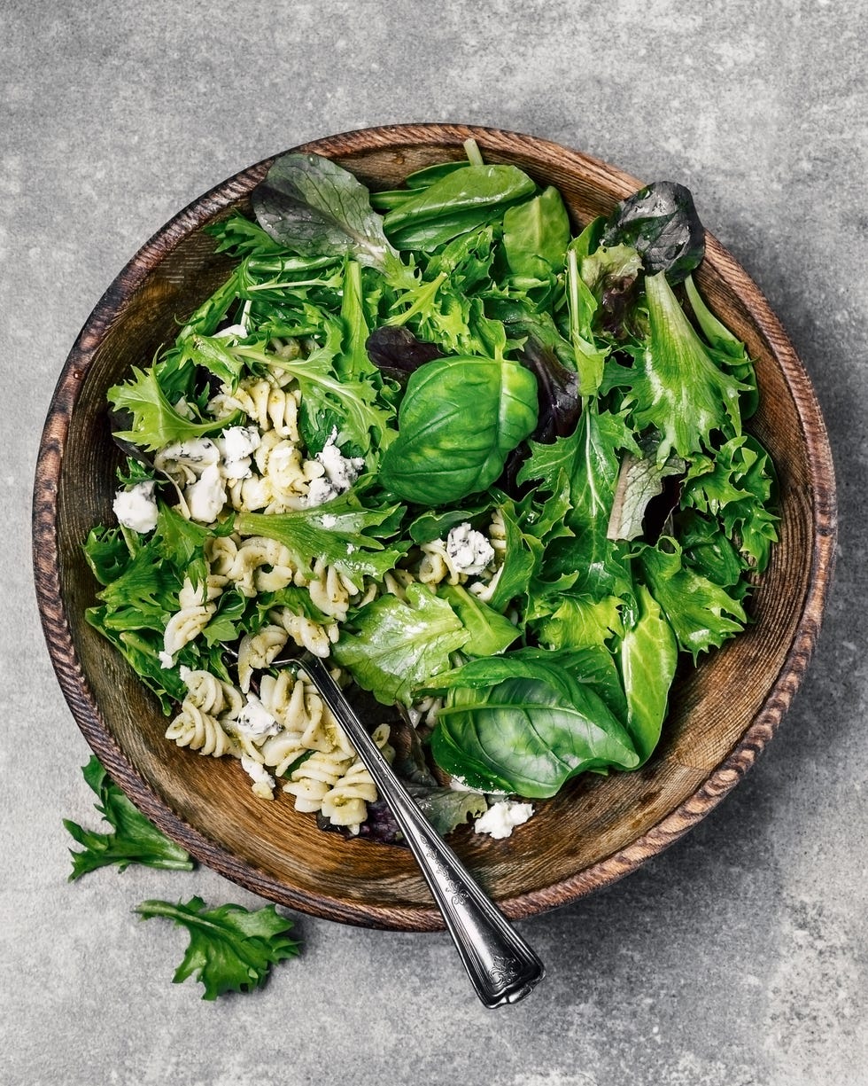 fresh salad with pasta